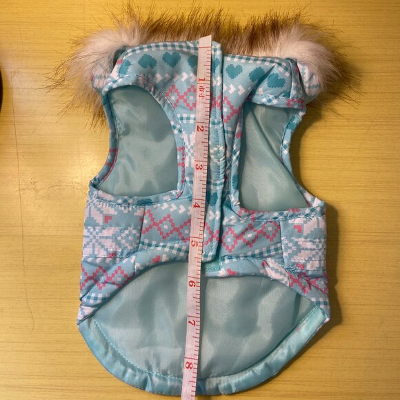 Dog coat with faux fur collar - Picture 10 of 14